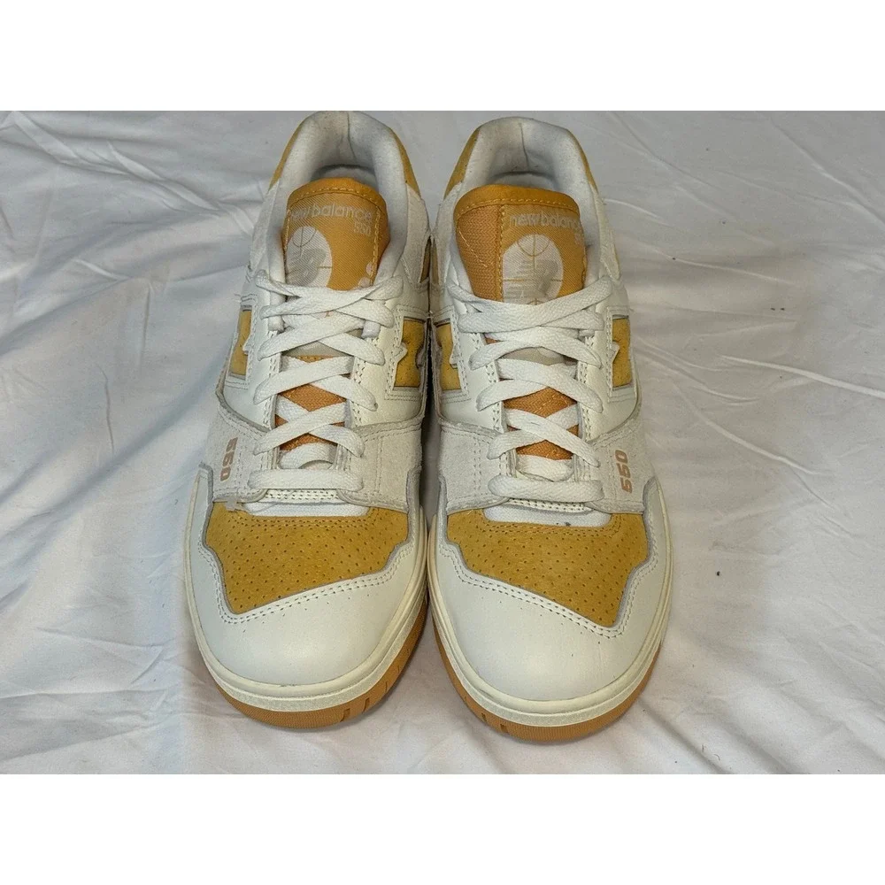 New Balance 550 White Honey Gold BB550LEA Mens 9 Womens 10.5 Sneakers